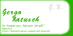 gergo matusch business card